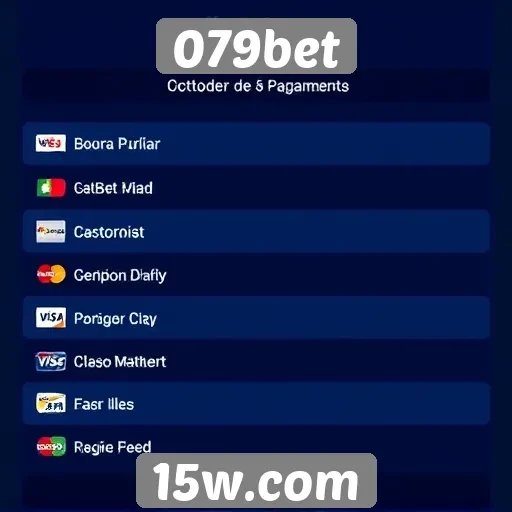 Métodos de pagamento disponíveis no 079bet
